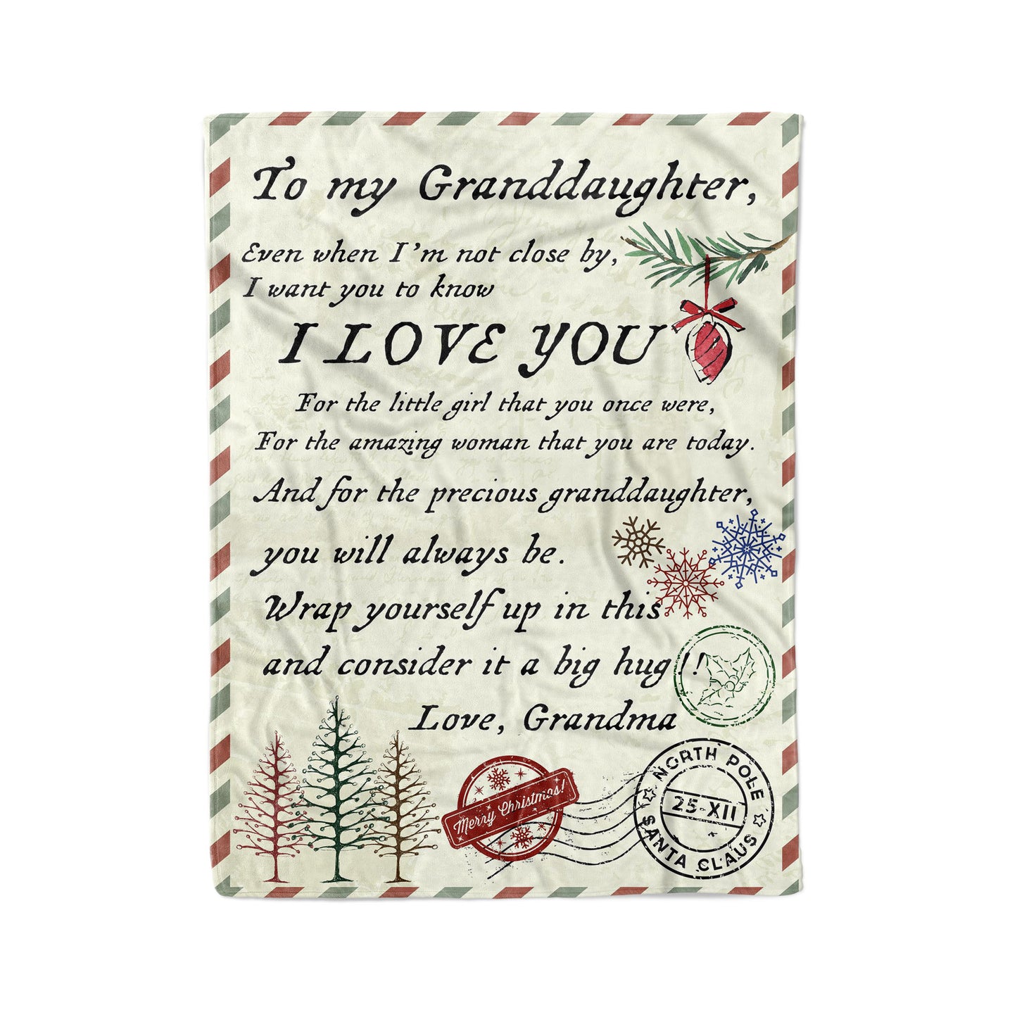 Gift For Granddaughter, Blanket Grandma And Granddaughter Gifts, I Love You