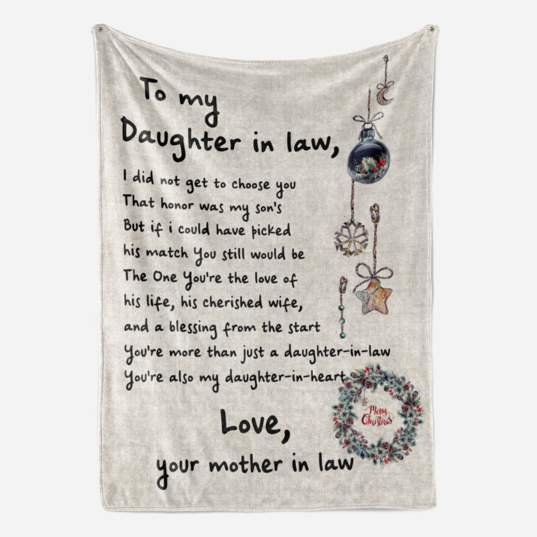 Christmas Blanket Gift For Daughter In Law, Personalized Gifts Daughter In Law, I did not Get