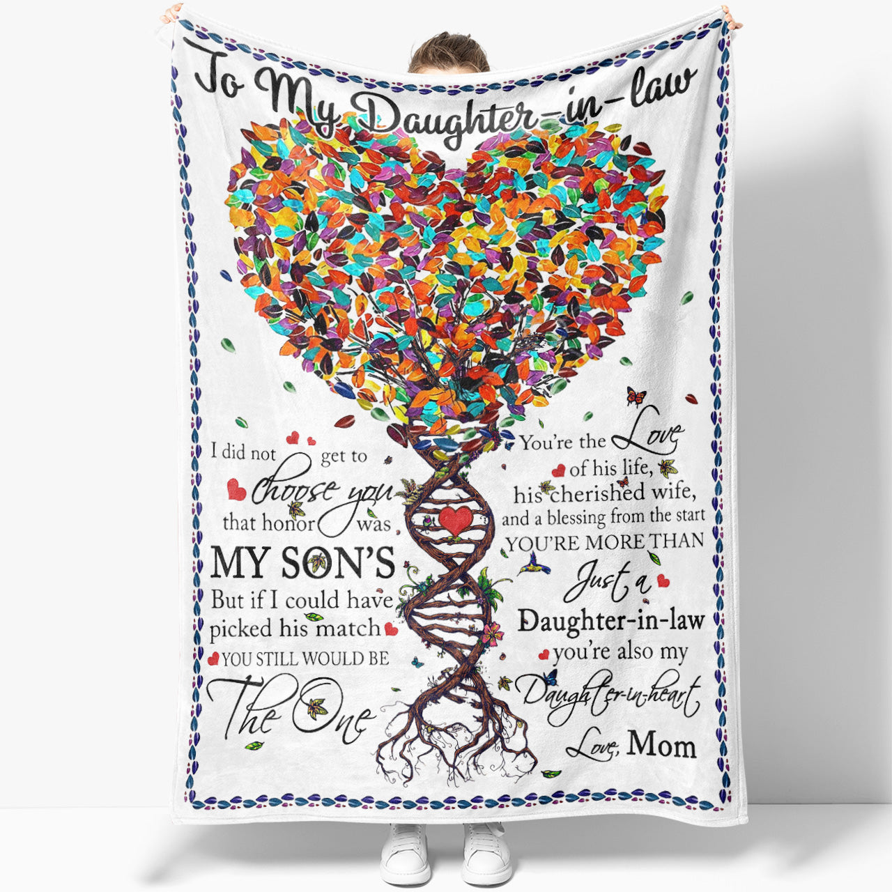 Blanket Gift Ideas For Daughter in Law, Custom Personalized Blanket Gift, Tree of Life