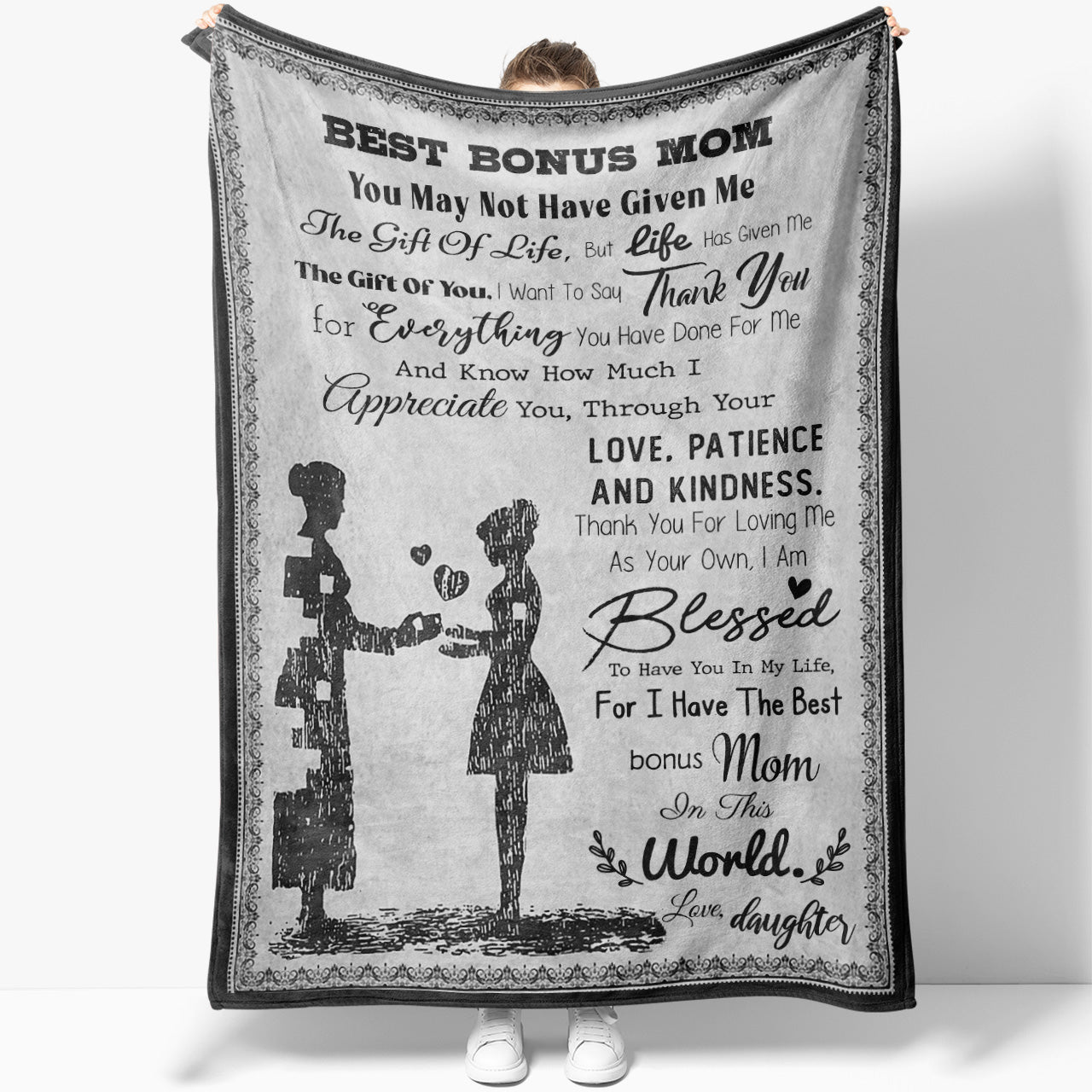 Blanket Gift Ideas For Step Mom, Life Has Given Me The Gift Of You Blanket for Bonus Mom Mothers Day