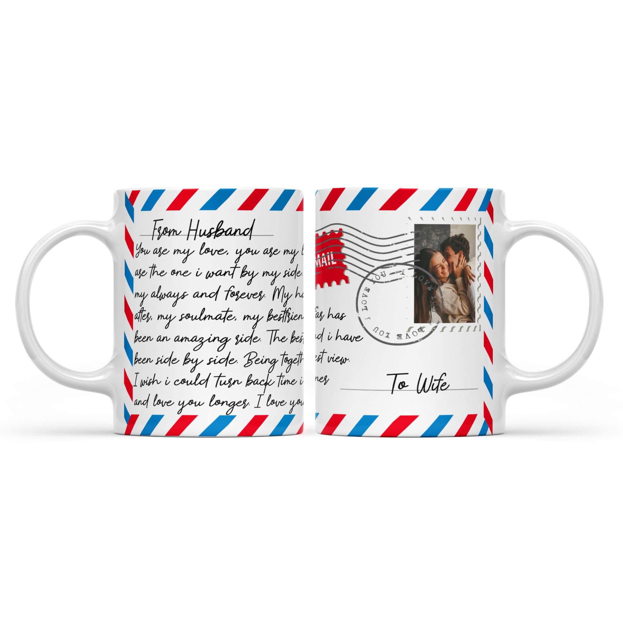 Mug Love Letter Gift Ideas for Wife, Custom Message From Husband to Wife Mug