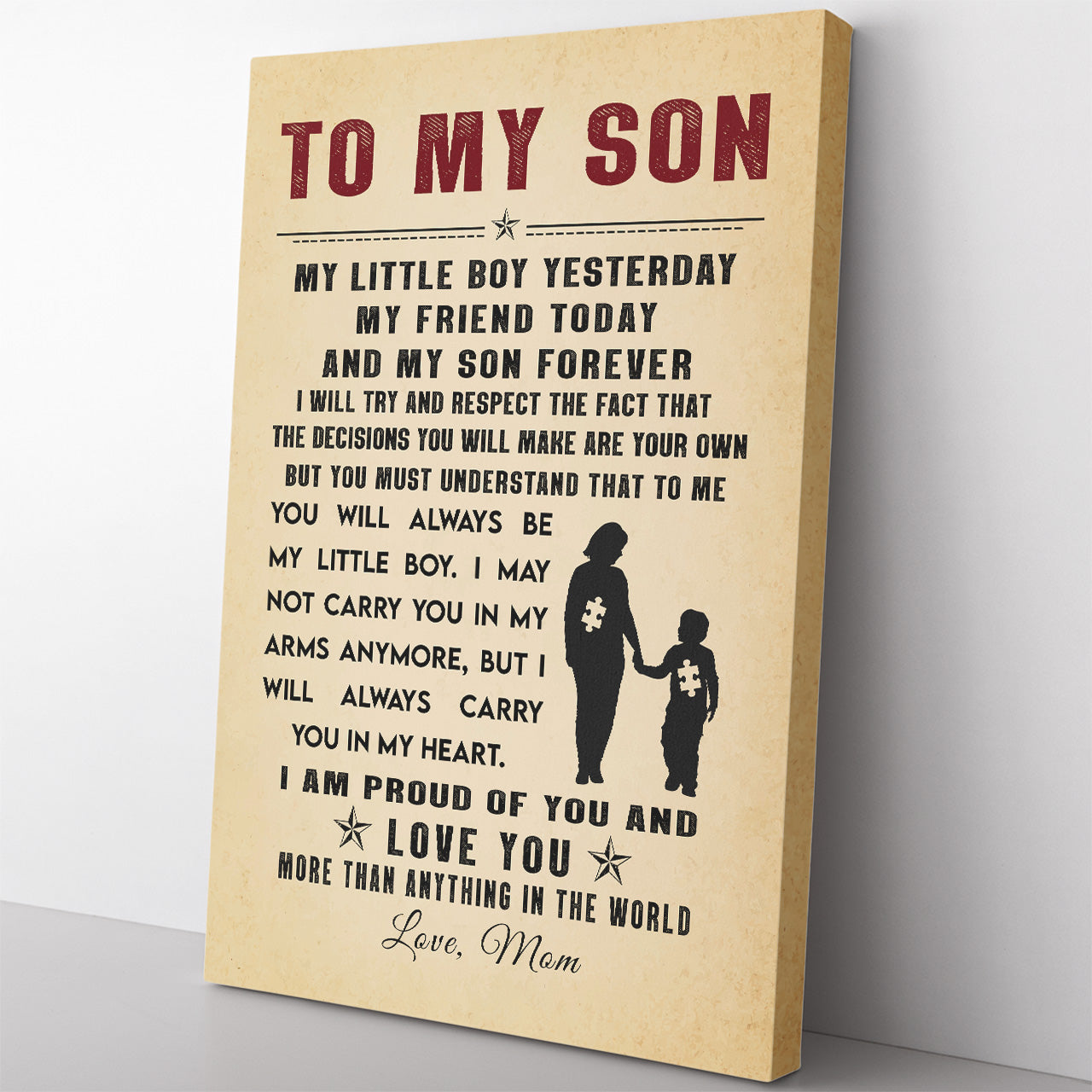 Personalized To My Son I Am Proud Of You Canvas, Gift For Autism Son