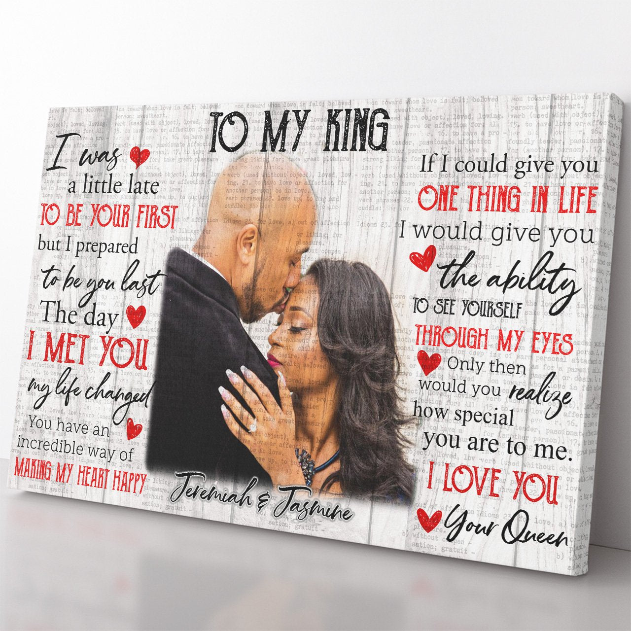 Personalized Canvas Gift For Black King, Late to be Your Frist Canvas, How Special You Are to Me Canvas, ThoughtfulChristmas Gifts For Husband Him