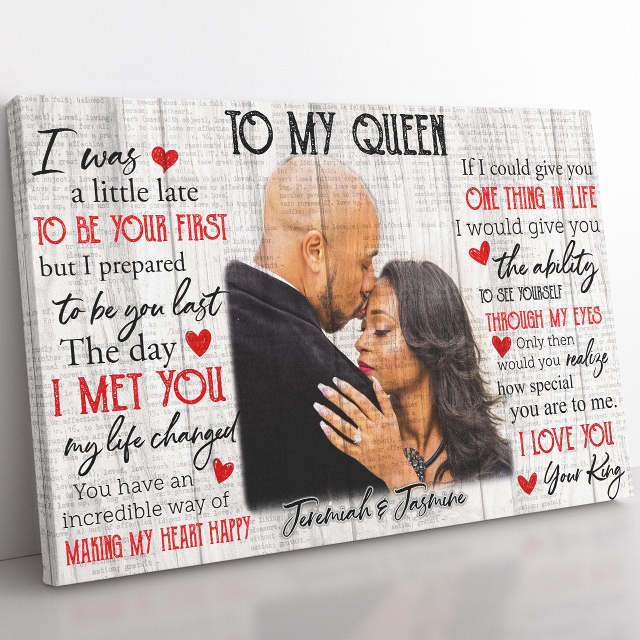 Personalized Canvas Gift For Black Queen, I Prepared to be You Last Canvas, My Life Changed When I Met You Canvas, Valentines Day Gifts For Her