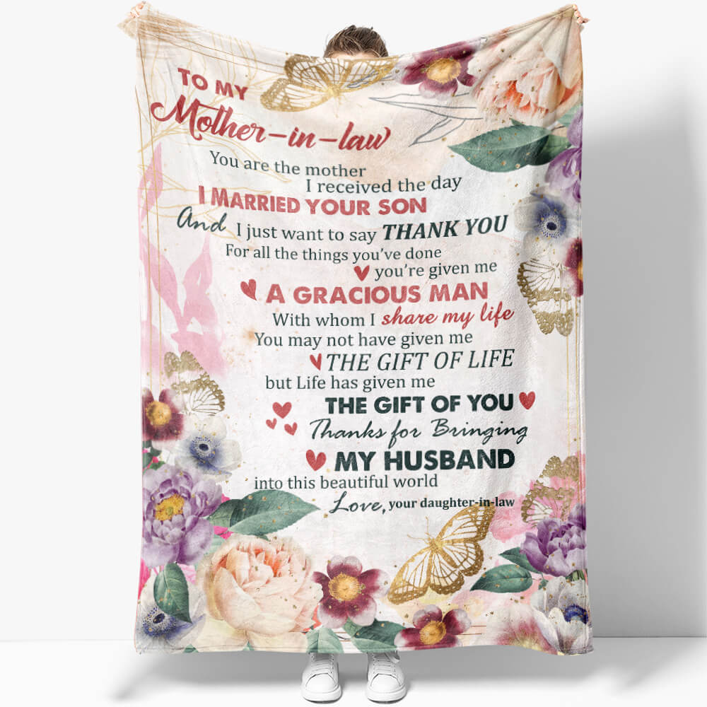 You Are The Mother in Law I Received the Day I Married You Son Floral Blanket