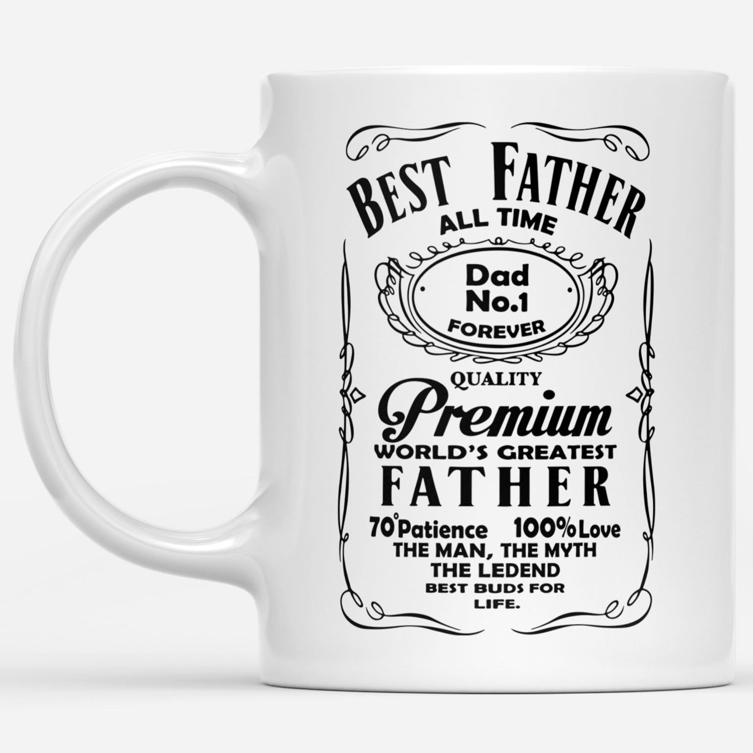 Best Father All Time Dad No 1 Forever Funny Gift Ideas for Dad Fathers Day DS White Mug