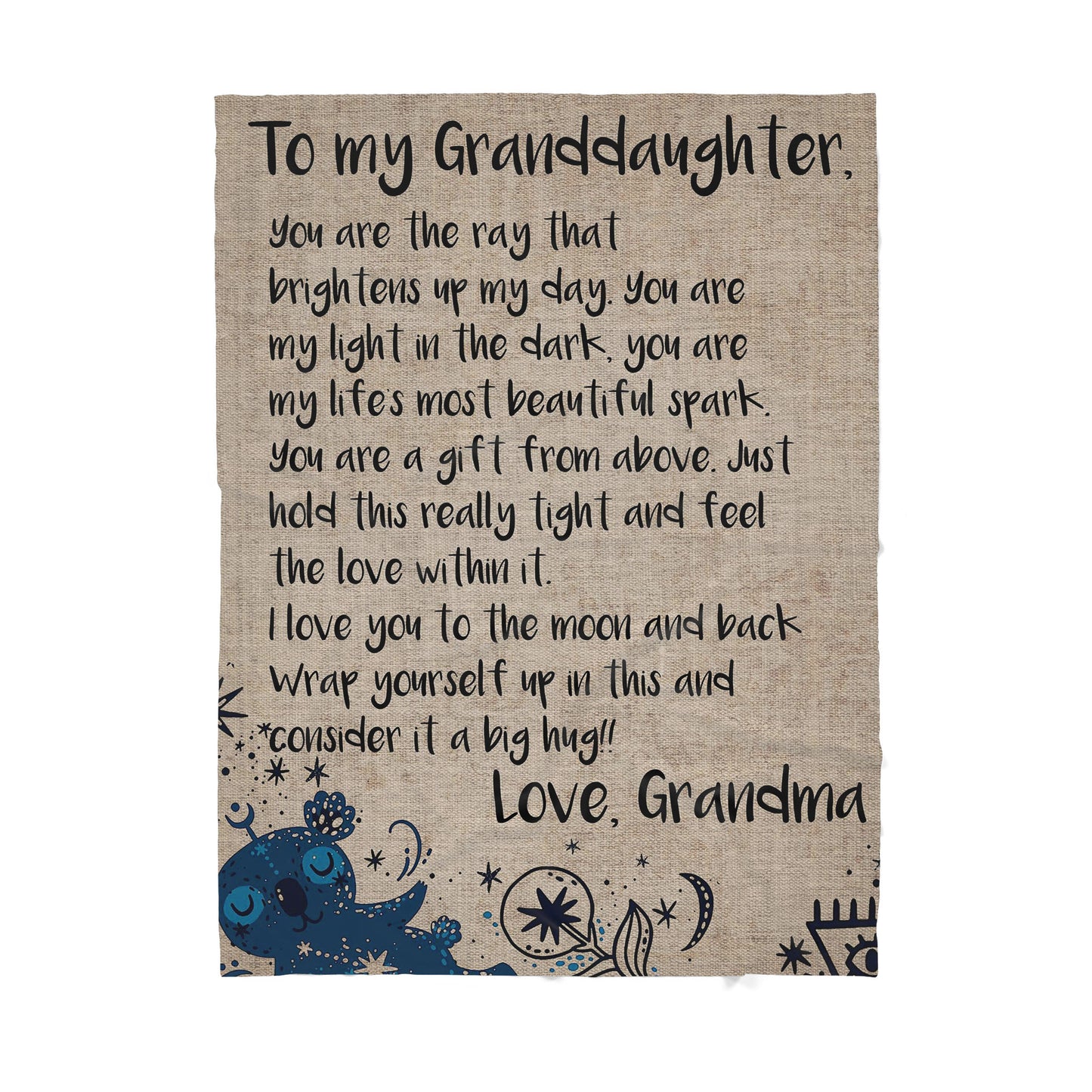 Christmas Blanket Gift For Granddaughter, You Are The Ray