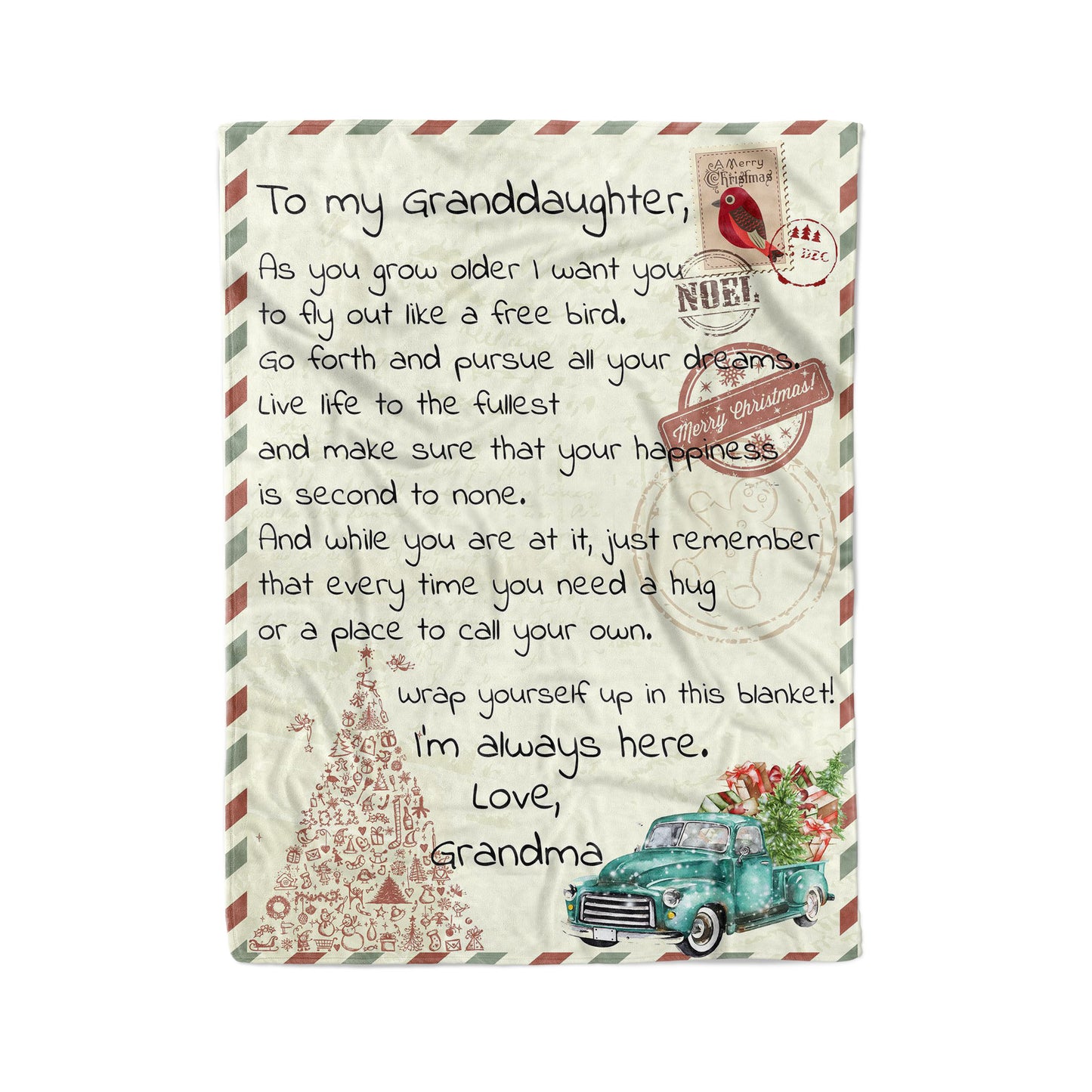 Christmas Blanket Gift For Granddaughter, Sweet Gifts For Granddaughter, You To Fly