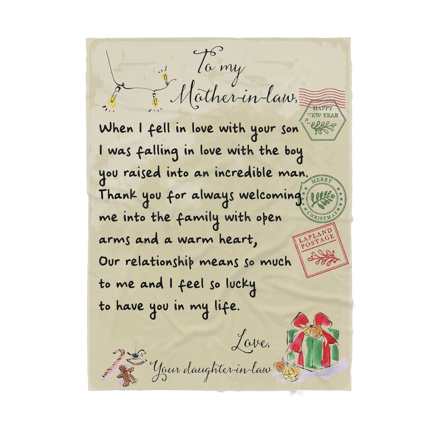 Christmas Blanket Gift Ideas for Mother in Law Thank you For Always Welcoming me into The Family 201127 - Sherpa