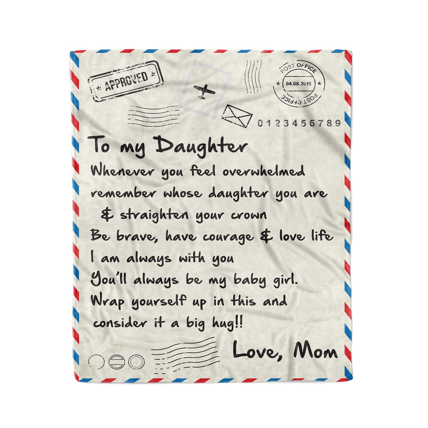 Blanket Christmas Birthday Gift ideas for Mother Daughter from Mother Mom You Feel Overwhelmed Personalize Customize Fleece Blanket