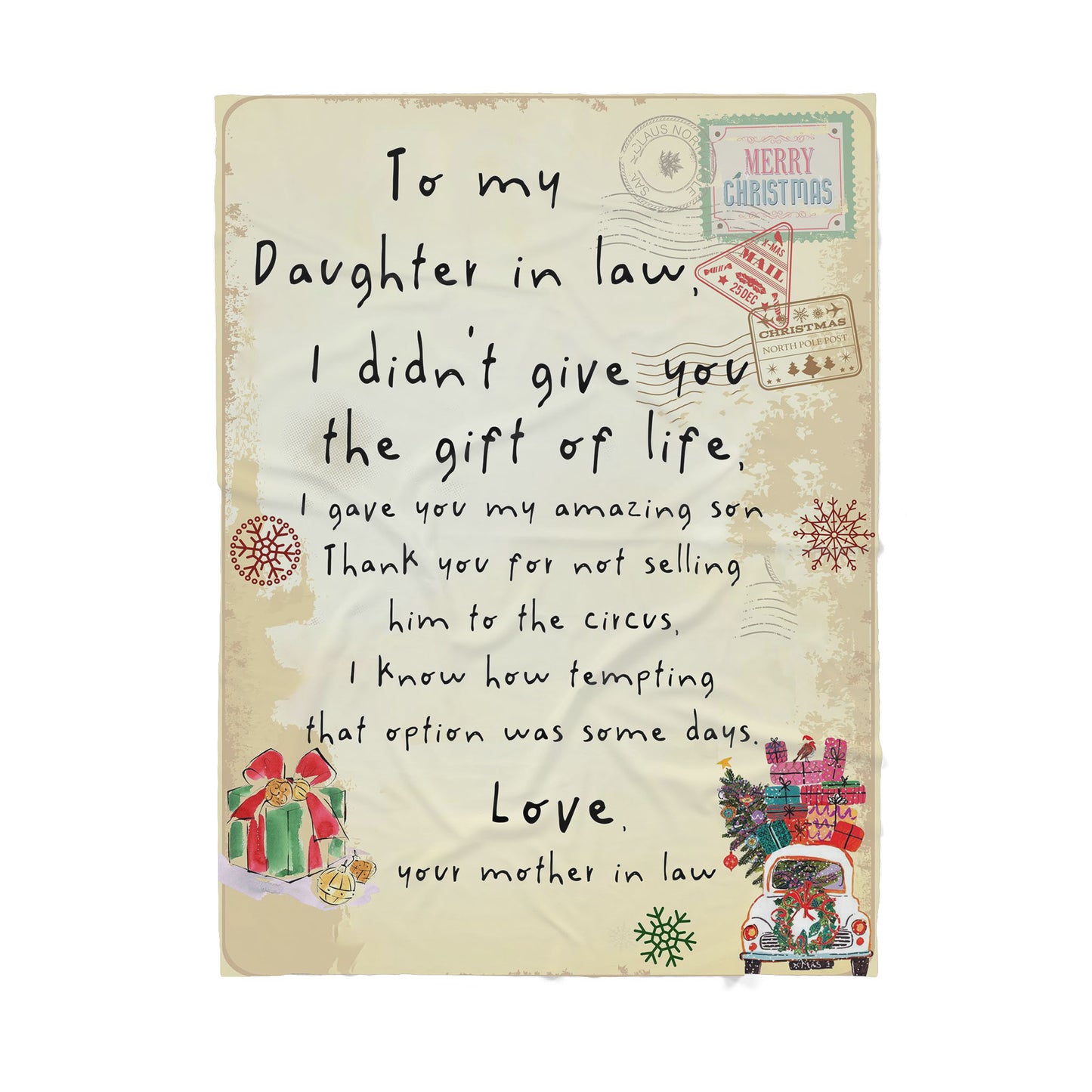 Blanket Gift For Daughter In Law, Personalized Gifts Daughter In Law, Honor Was My Son