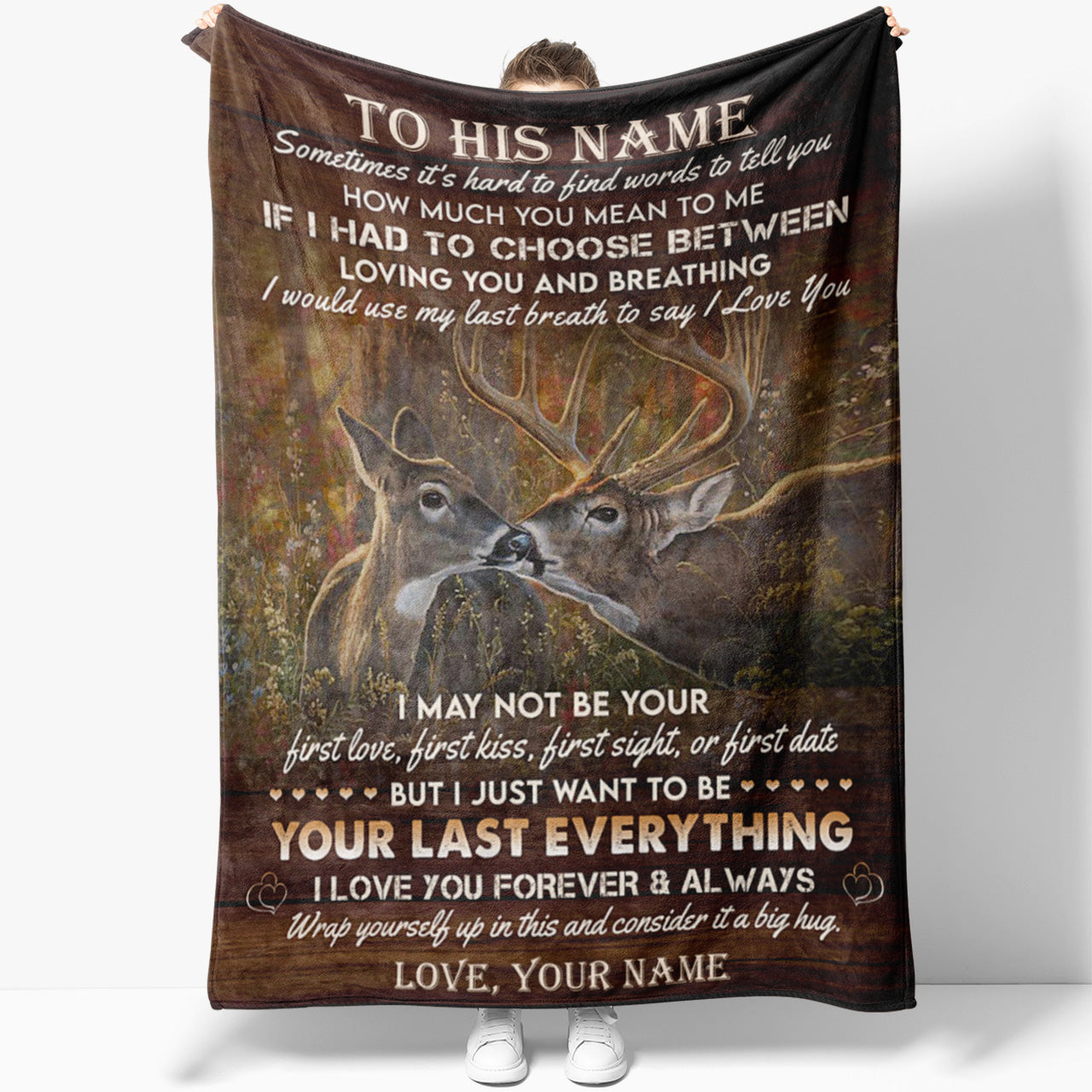 Blanket Gift For Him, Unique Birthday Gifts For Him, Loving Quote for Him