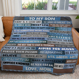 Blanket Gifts For Sons From Mothers, Never Give Up