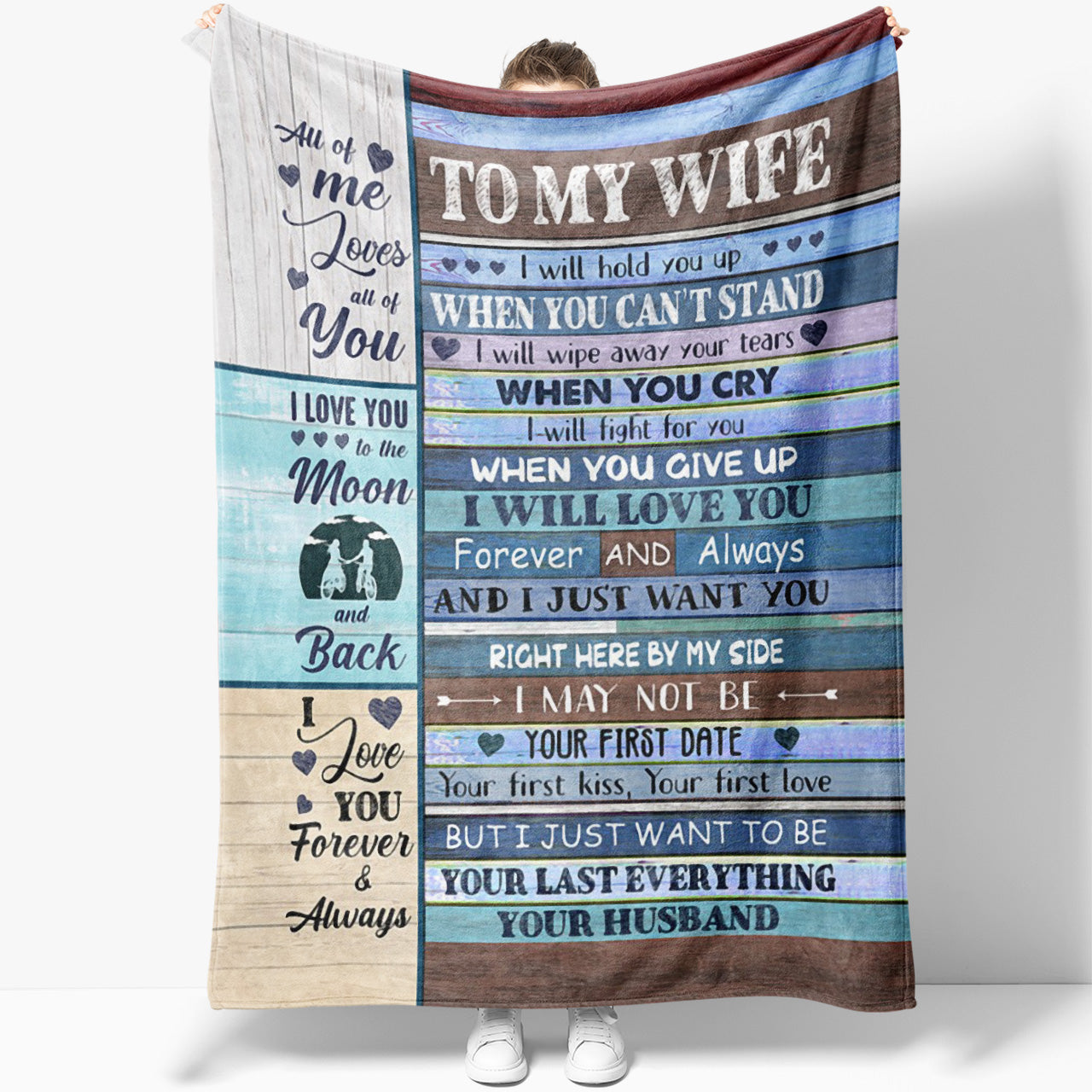 Blanket Gift For Wife, Gift Ideas For Her, Unique Gifts For Wife, I Will Hold