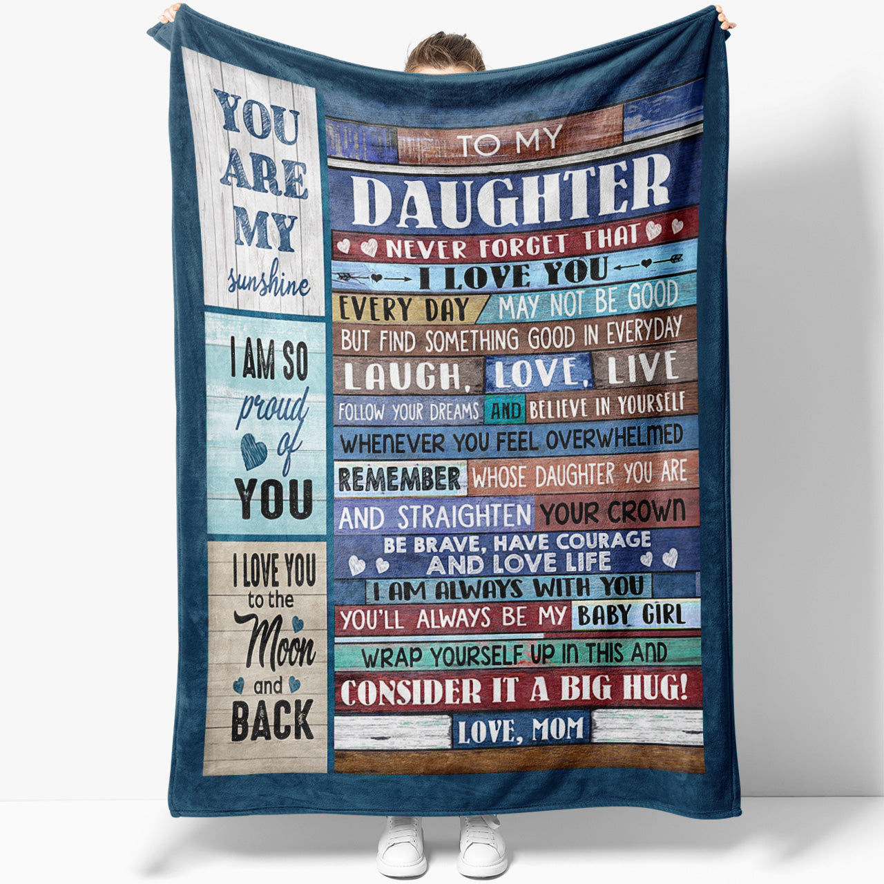 Blanket Gifts For Adult Daughter, Sentimental Gifts For Daughter From Mom, I Love You