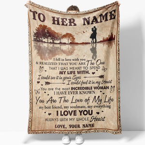 Blanket Gift For Her, Personalized Gifts For Her, You Are the Love