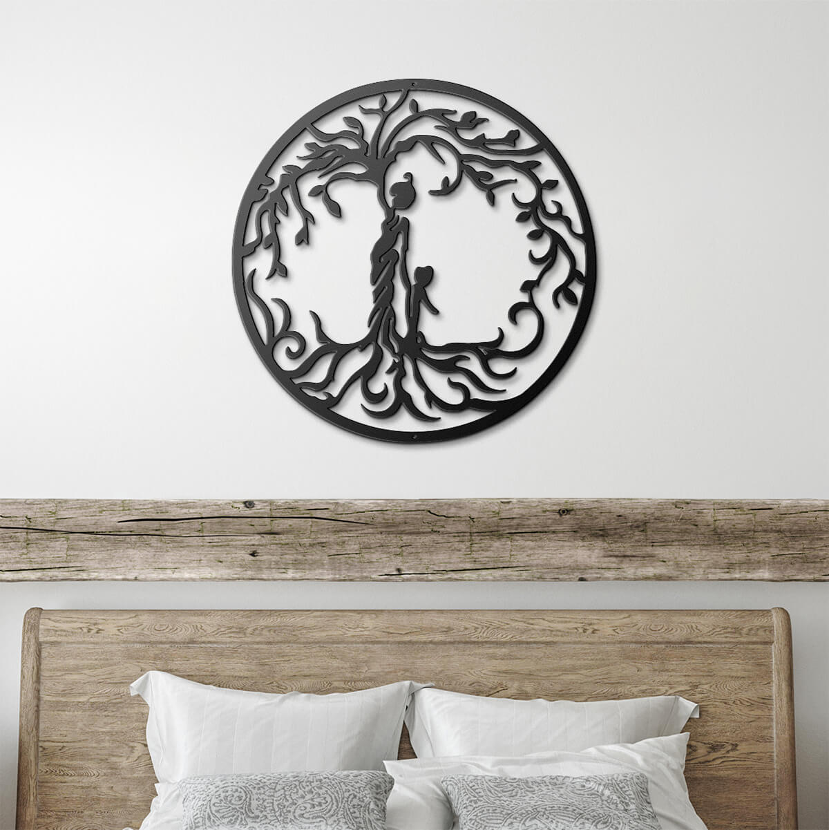 Mother and Children Tree of Life Metal Wall Sculpture Sign, Mom and Childs Art Sign, Mother's Day Gift for Mom, Christmas Gift for Mom
