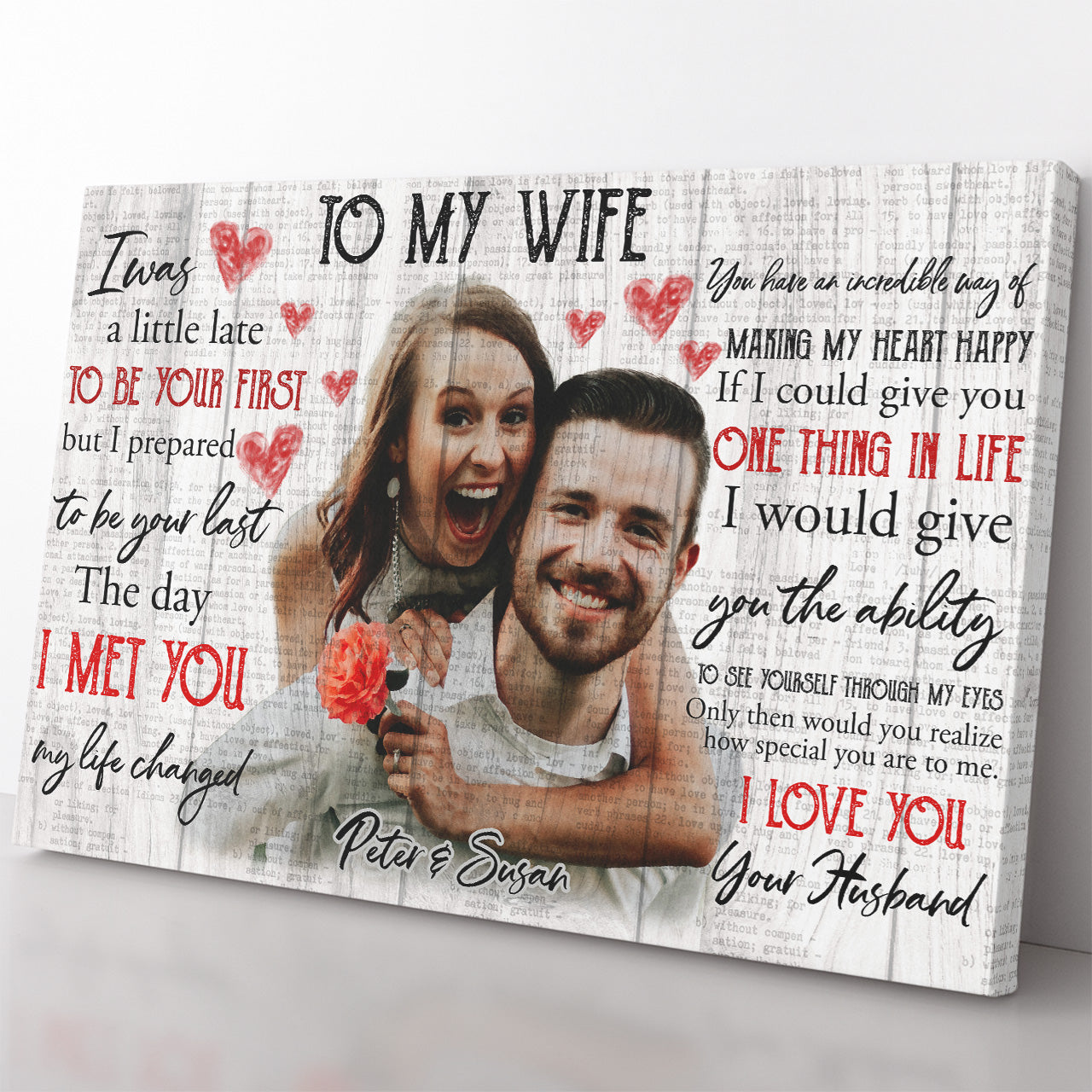 Personalized Canvas Gift Ideas to My Wife, My Life Changed 20121802