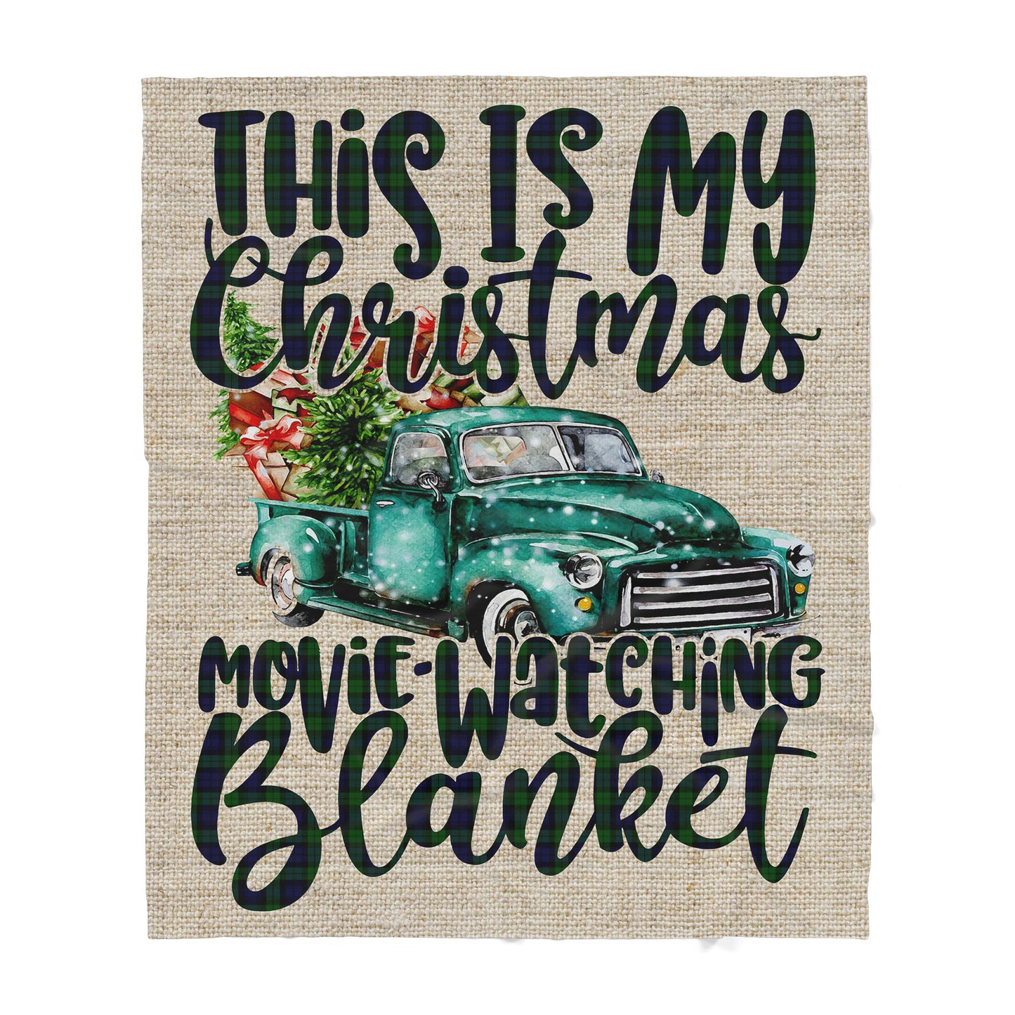 This is My Christmas Movie Watching Blanket, Funny Christmas Blanket Gift Ideas, Tartan Blanket