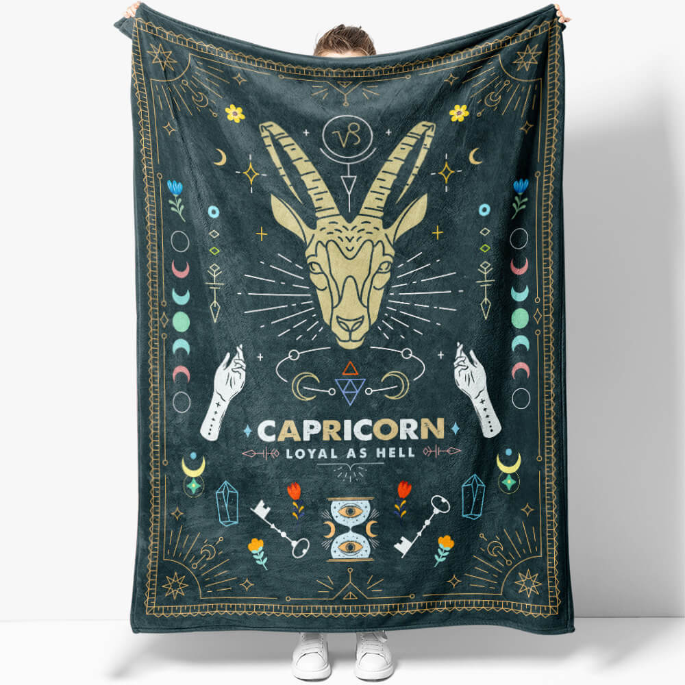 Capricorn Zodiac Blanket Gift Ideas Custom Name Capricorn Baby