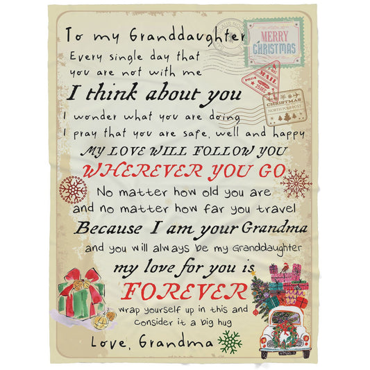 201104 Blanket Christmas Gift Ideas for Granddaughter Every Single Day That You Are Not With Me Personalize Customize Sherpa