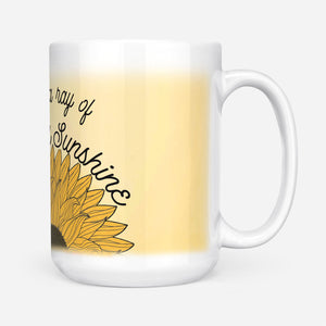 I Am A Ray of F Sunshine Hippie Sunflower Gift Ideas for Mom in Mothers Day DS White Mug