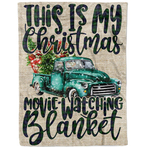 This is My Christmas Movie Watching Blanket, Funny Christmas Blanket Gift Ideas, Tartan Blanket