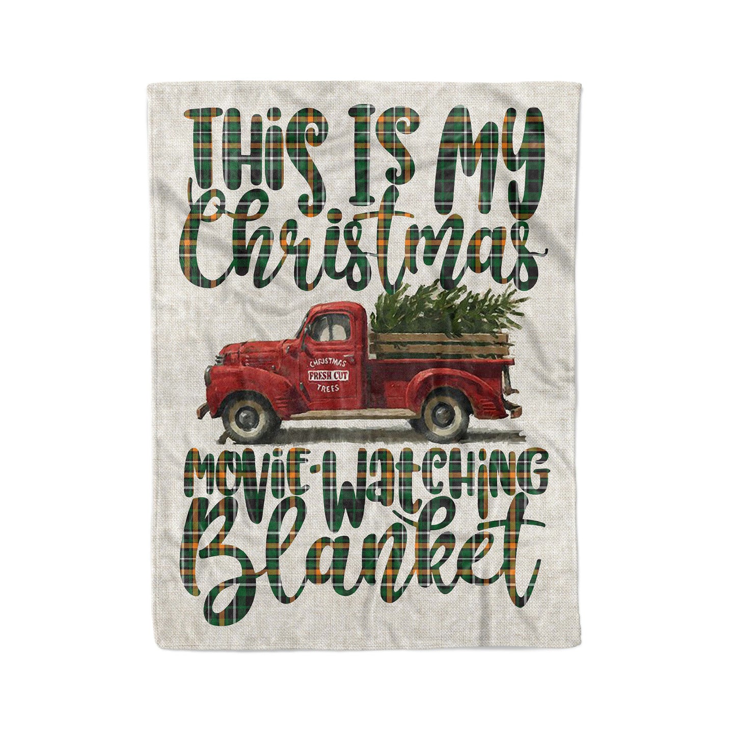 This is My Christmas Movie Watching Blanket, Funny Christmas Blanket Gift Ideas, Tartan Blanket