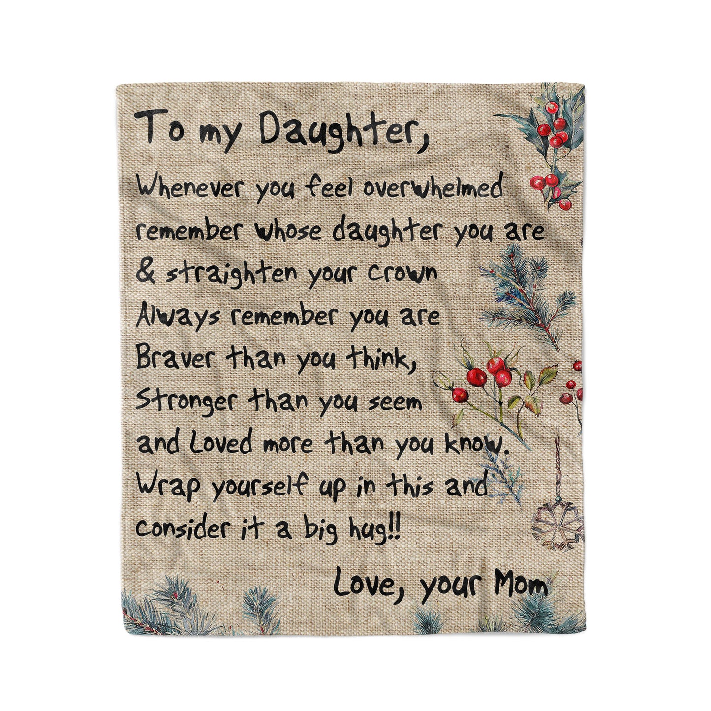 Blanket Christmas Gift For Daughter, Daddy Daughter Gifts, Whose Daughter You Are