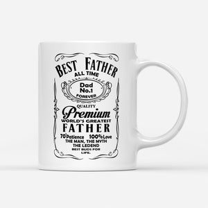 Best Father All Time Dad No 1 Forever Funny Gift Ideas for Dad Fathers Day DS White Mug