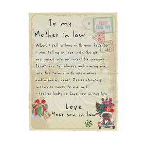 Blanket Christmas Gift ideas for Mother in Law from Son in Law Customize Personalize Love with Your Daughter 20121110 - Sherpa Blanket