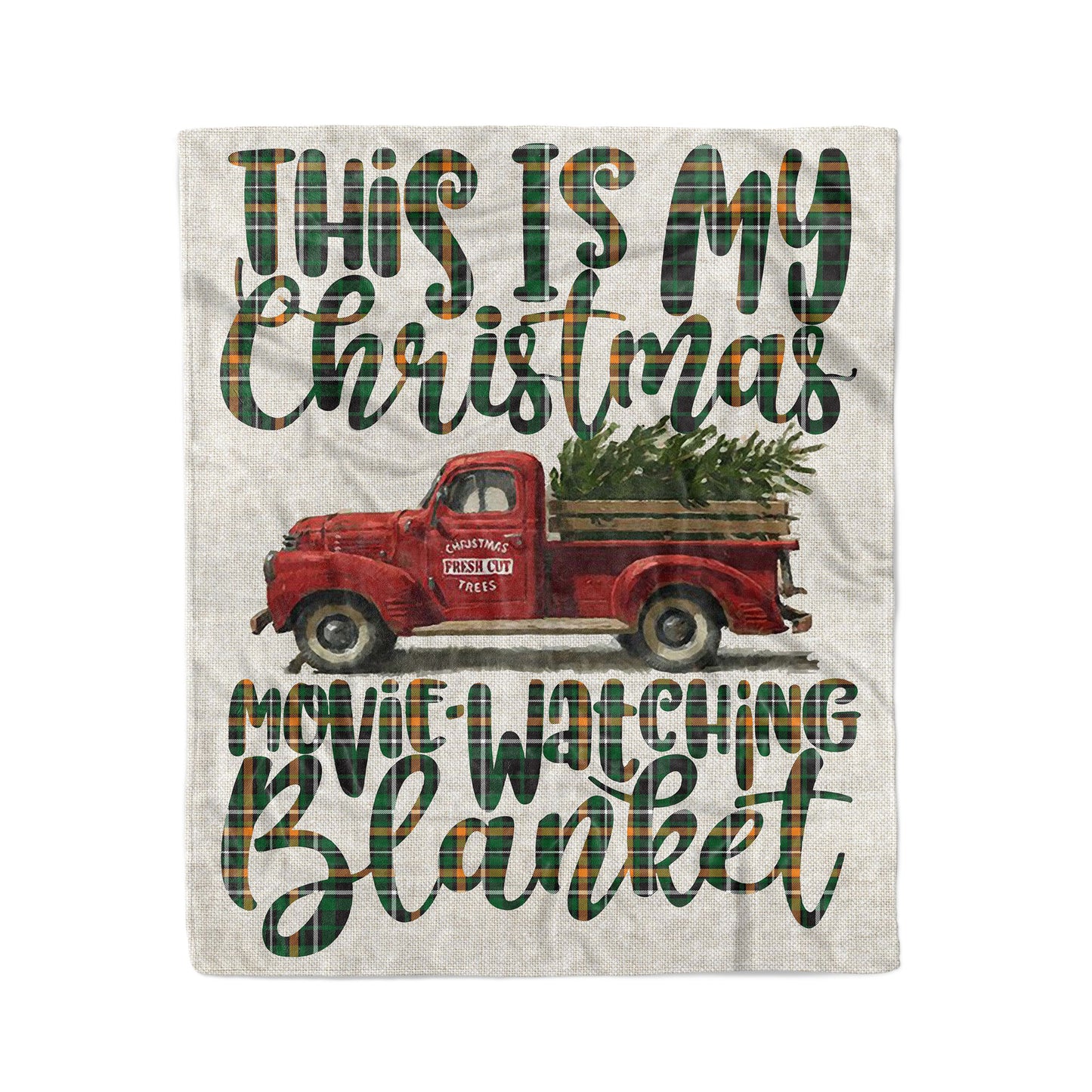 This is My Christmas Movie Watching Blanket, Funny Christmas Blanket Gift Ideas, Tartan Blanket