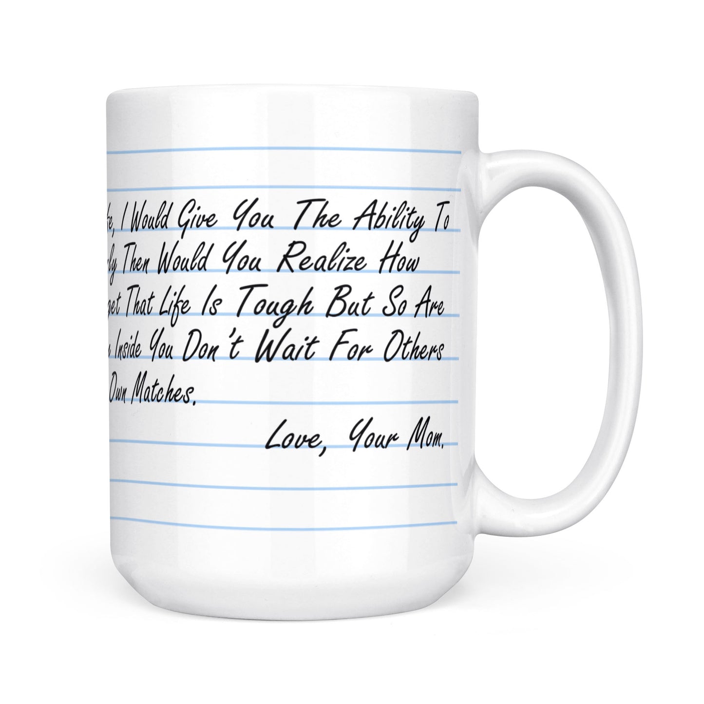 Thoughtful Message Letter Gift Mug for Son, Custom Birthday Gift Mug for Son From Mom