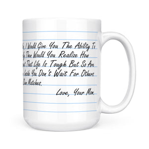 Thoughtful Message Letter Gift Mug for Son, Custom Birthday Gift Mug for Son From Mom