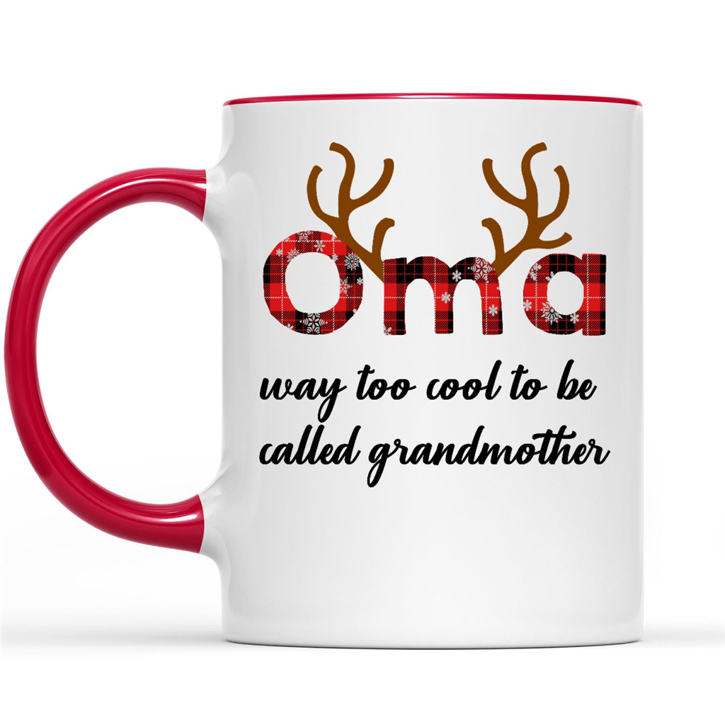 Funny Christmas Gifts Ideas for Grandma Oma Way Too Cool To Be Called Grandmother Deer Christmas Xmas