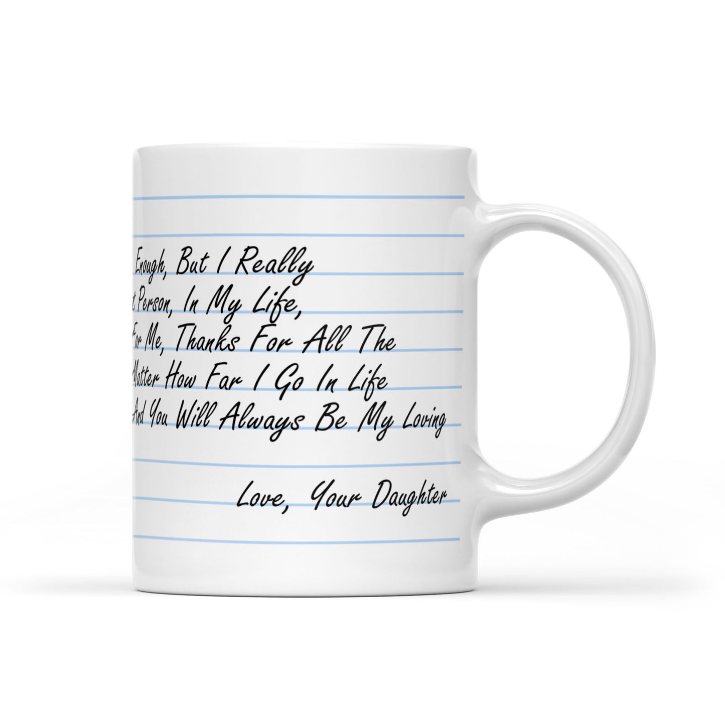 Customized Love Message Letter to Mom From Daughter Mug, Personalized Mug Mothers Day Gift Ideas