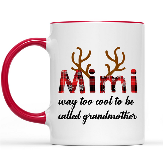 Funny Christmas Gifts Ideas for Grandma Mimi Way Too Cool To Be Called Grandmother Deer Christmas Xmas