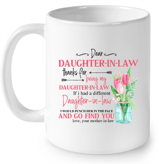 Dear Daughter In Law Thanks For Being My Daughter In Law