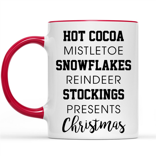 Funny Christmas Gifts Ideas Hot Cocoa Mistletoe Snowflakes Reindeer Stockings Presents Christmas