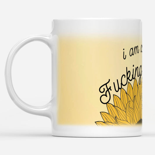 I Am A Ray of F Sunshine Hippie Sunflower Gift Ideas for Mom in Mothers Day DS White Mug