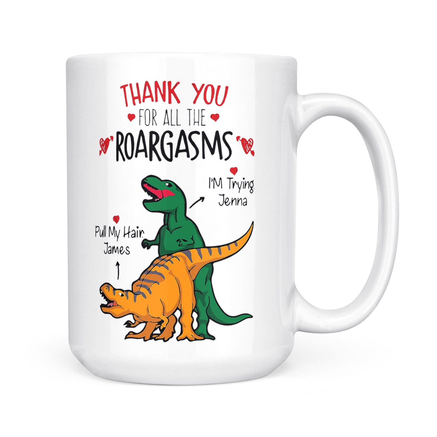 Funny Couple Mug, Thank You for All The Roargasms