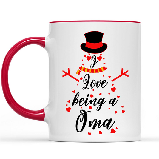 Funny Christmas Gifts Ideas for Grandma I Love Being A Oma Snow Man Christmas Xmas w