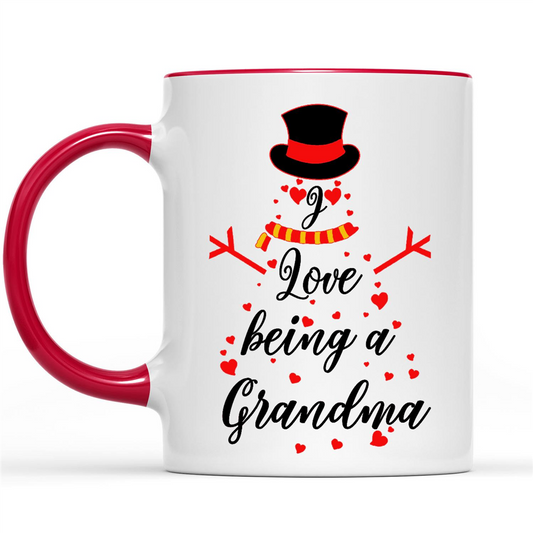 I Love Being A Grandma Snow Man Christmas Tree Xmas Funny Gift Ideas