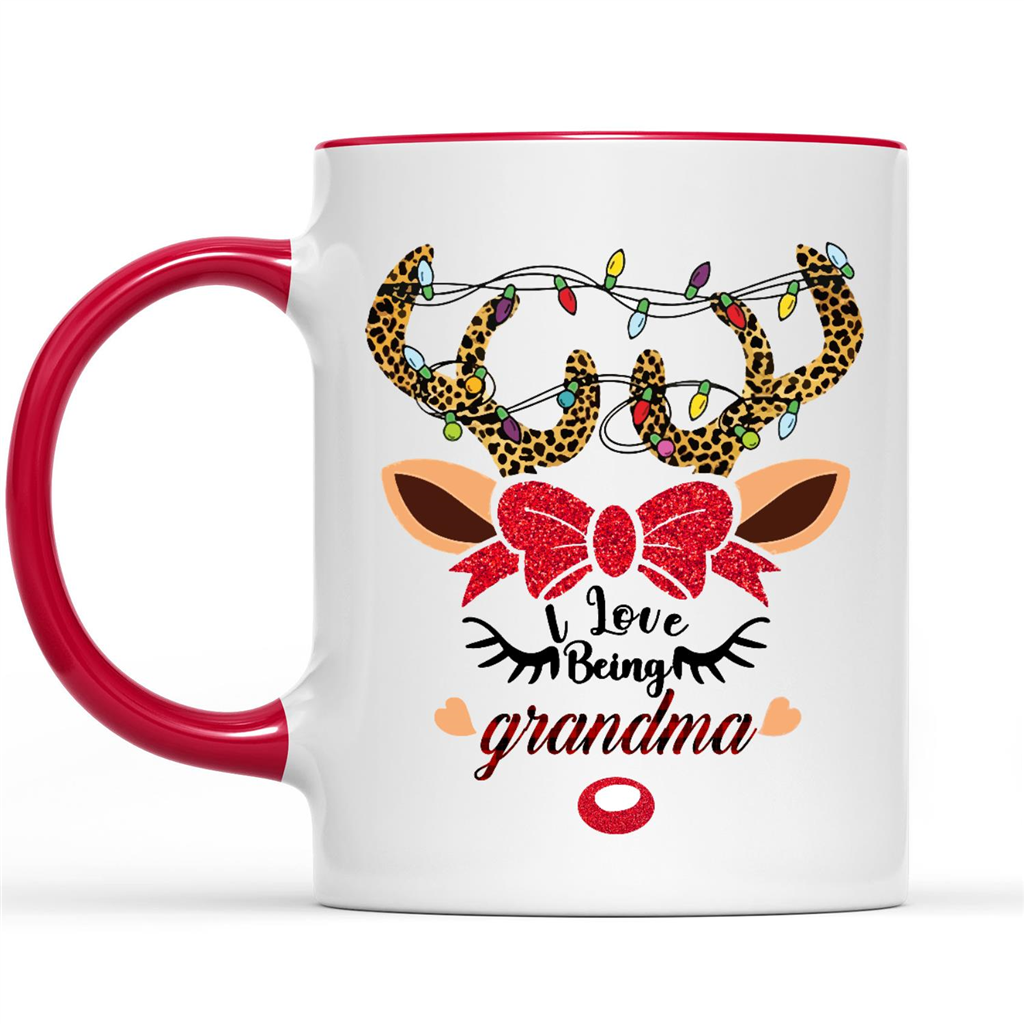 Funny Christmas Gifts Ideas for Grandma I Love Being Grandma Reindeer Christmas Xmas W