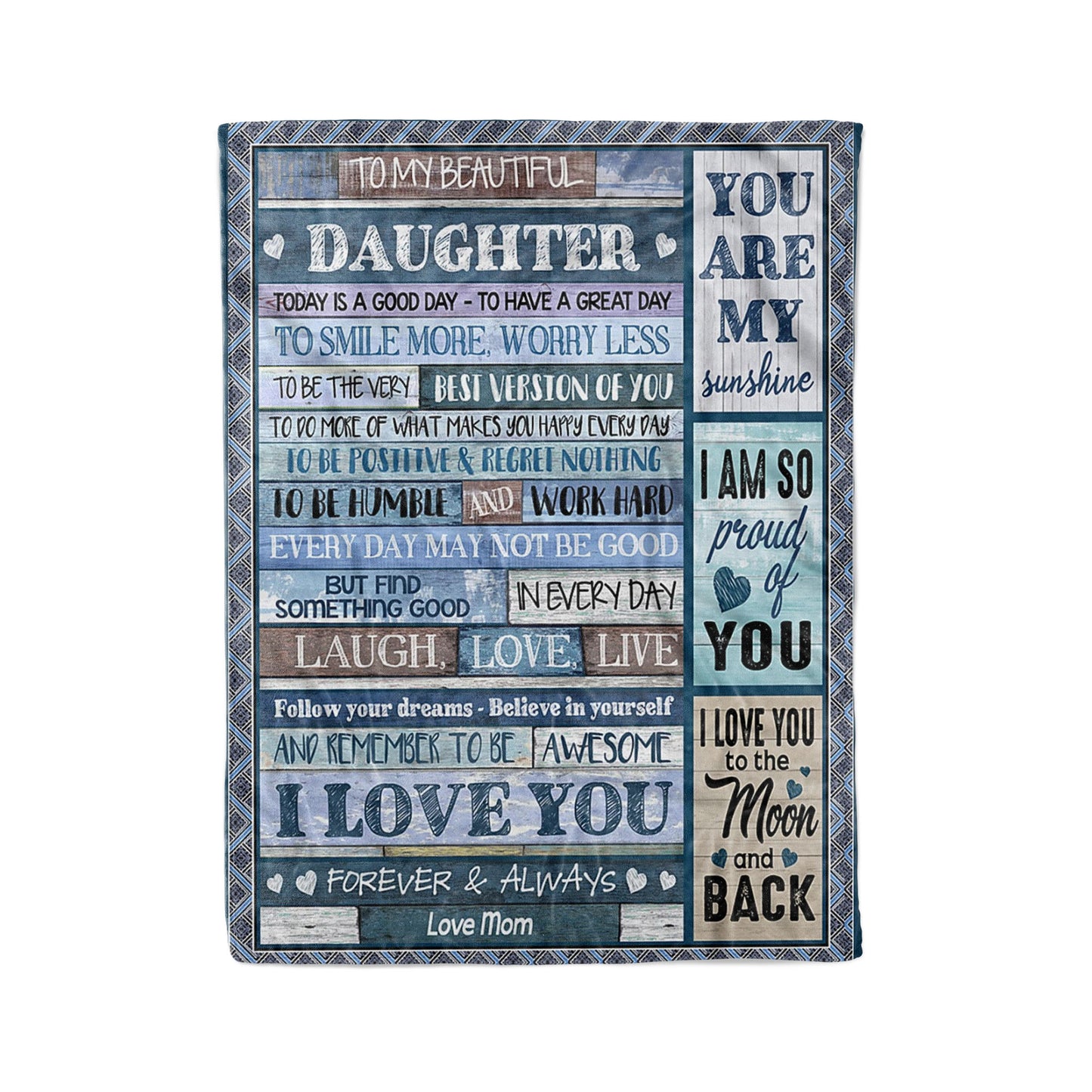 Personalized Blanket Gift For Daughter, Birthday Gift For Daughter, A Good Day