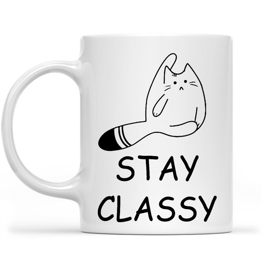 Cat Stay Classy Funny Gift Ideas Cat Dad Mom