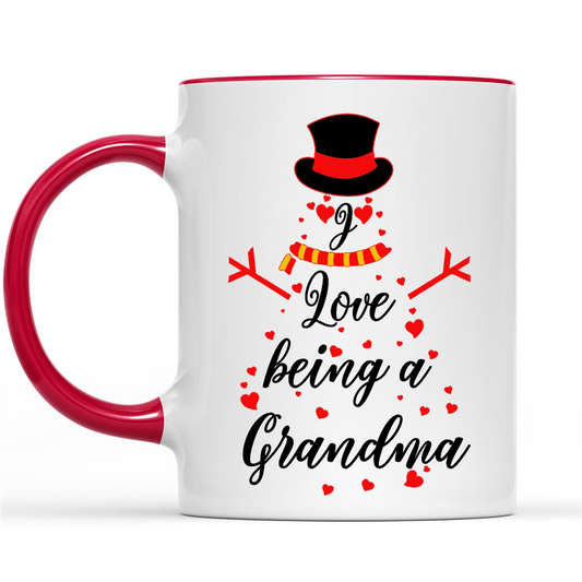 Funny Christmas Gifts Ideas for Grandma I Love Being A Grandma Snow Man Christmas Xmas w