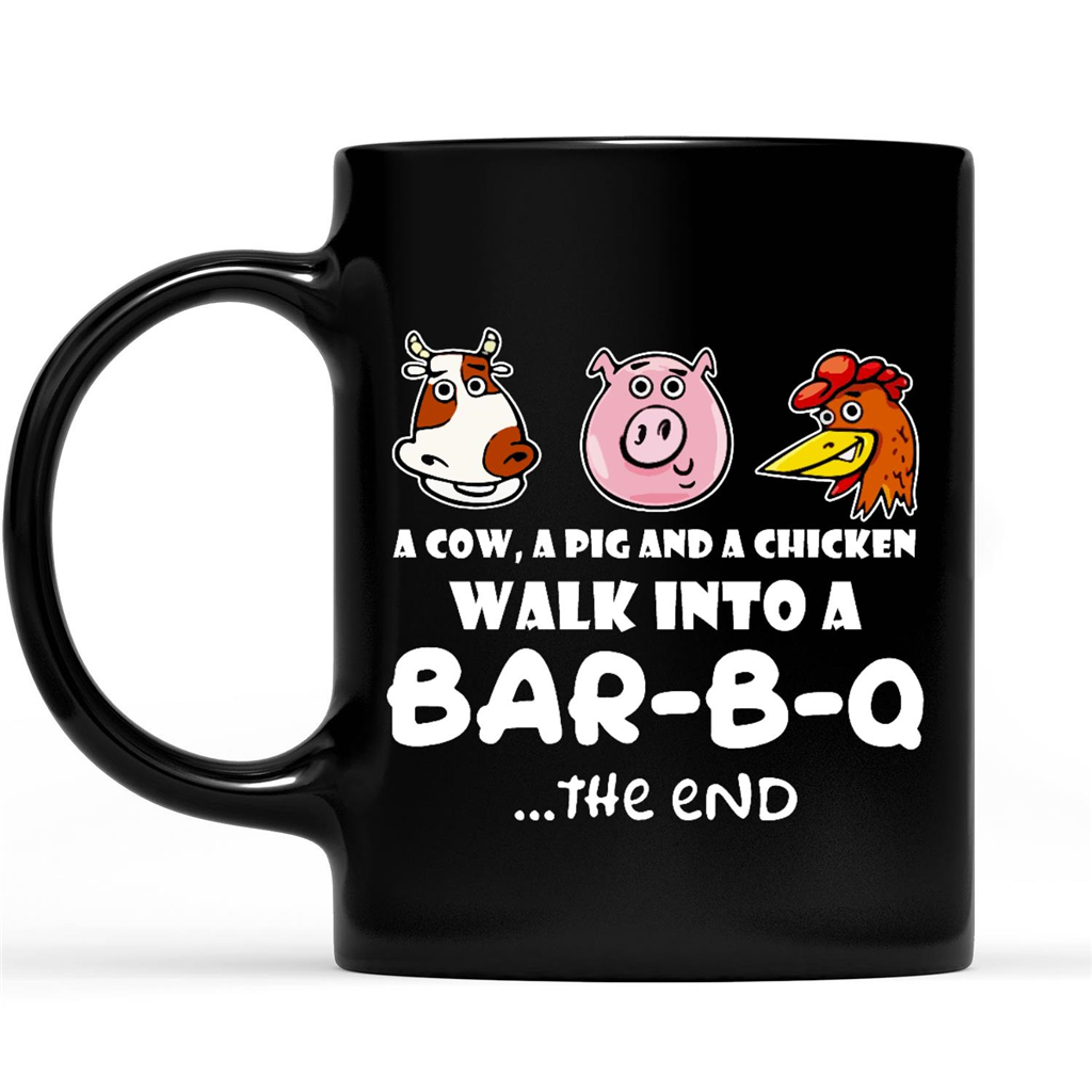 A Cow A Pig And A Chicken Walk Into A Bar B Q Funny BBQ Gift Ideas