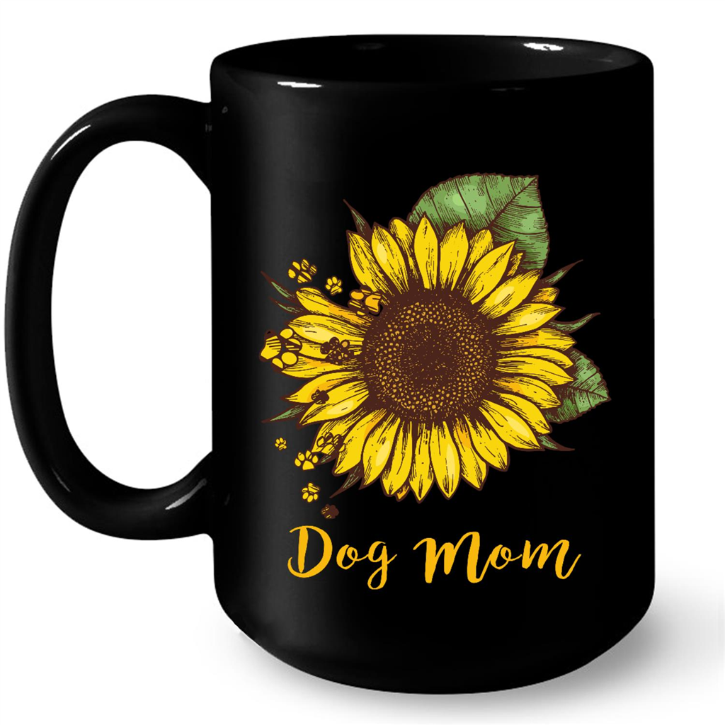 Dog Mom Sunflower Dog Lover Dog Paw Gift Ideas For Mom And Dogs Lover