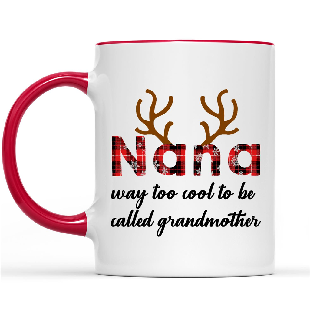 Funny Christmas Gifts Ideas for Grandma Nana Way Too Cool To Be Called Grandmother Deer Christmas Xmas